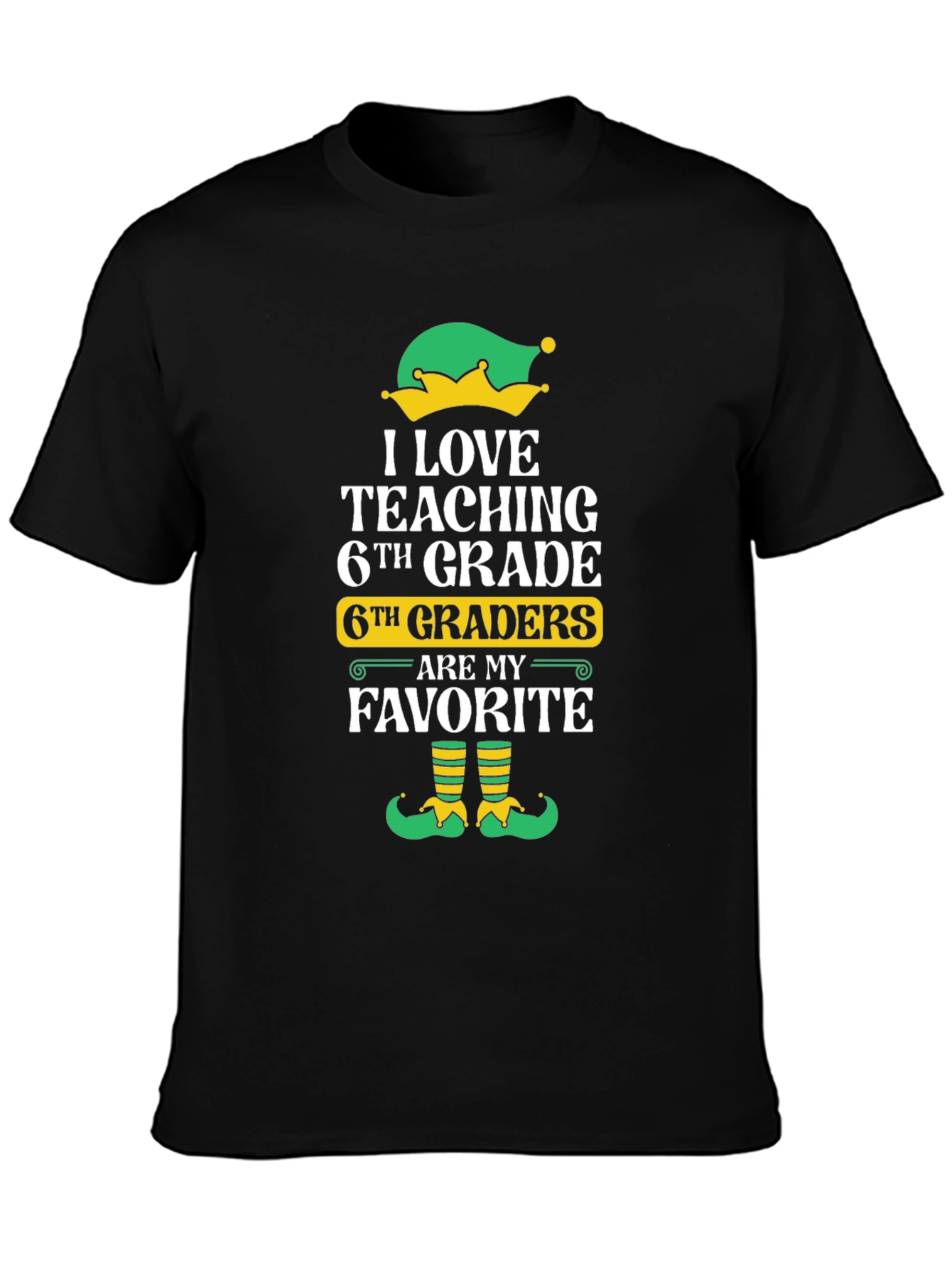 6th Grade Teacher Elf T-Shirt