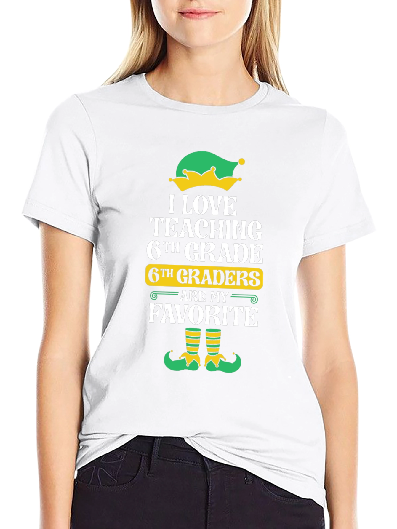 6th Grade Teacher Elf T-Shirt