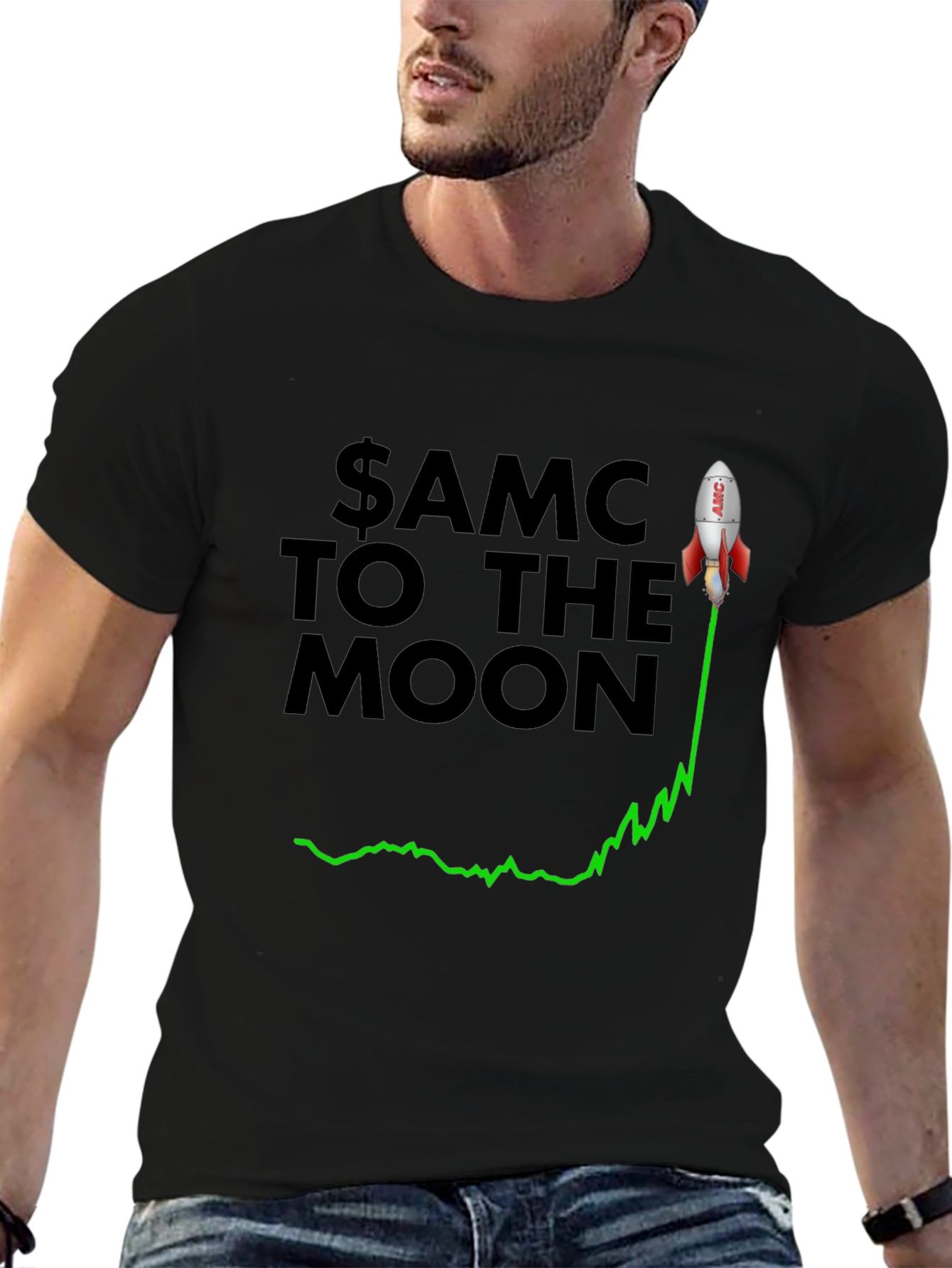 AMC To The Moon Graphic T-Shirt - Black