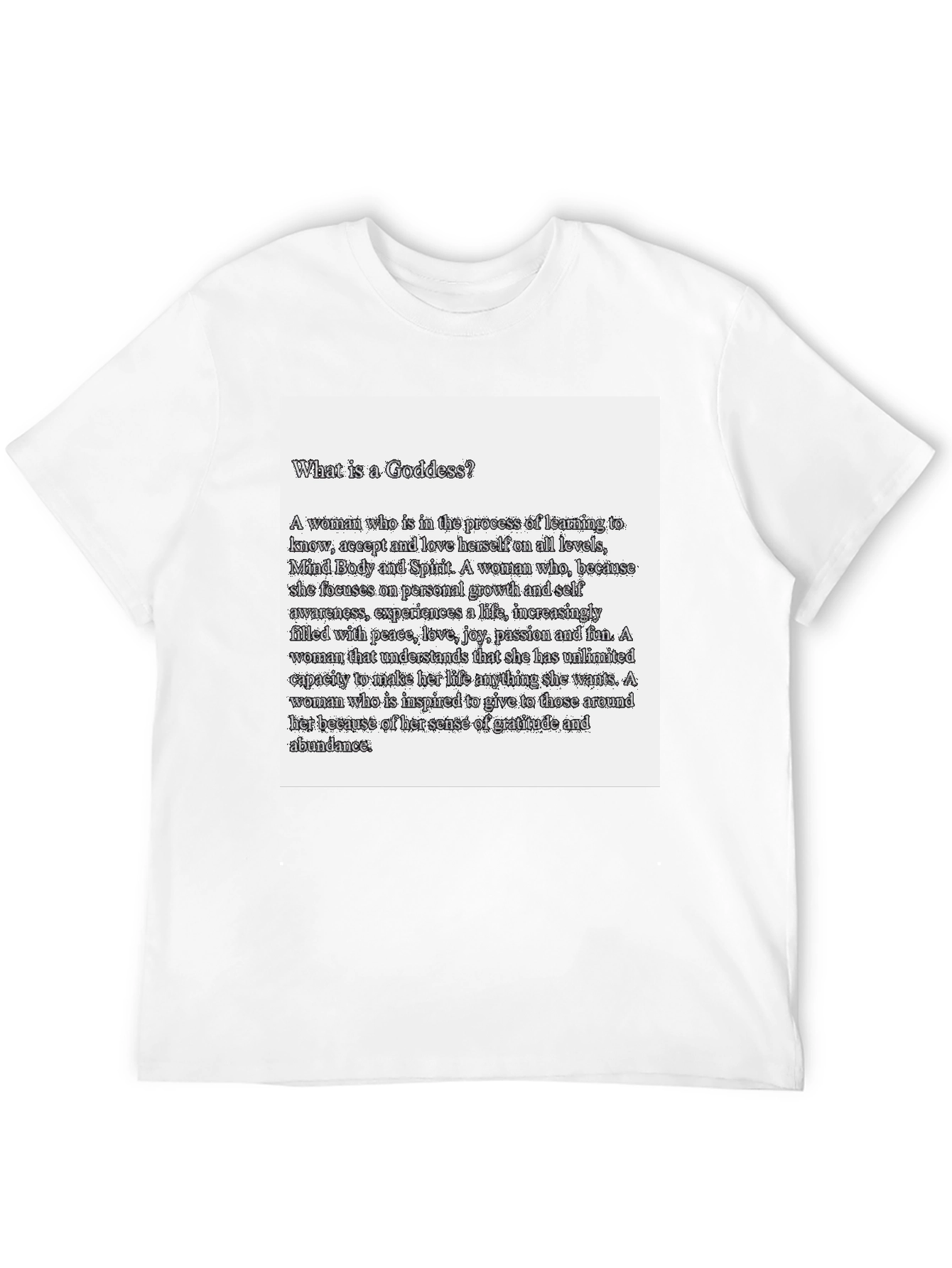 Goddess Definition Black T-Shirt