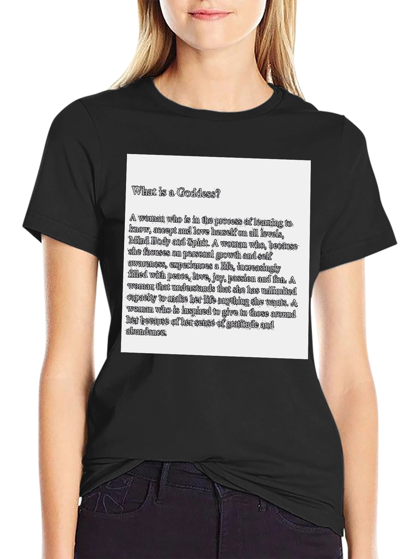 Goddess Definition Black T-Shirt