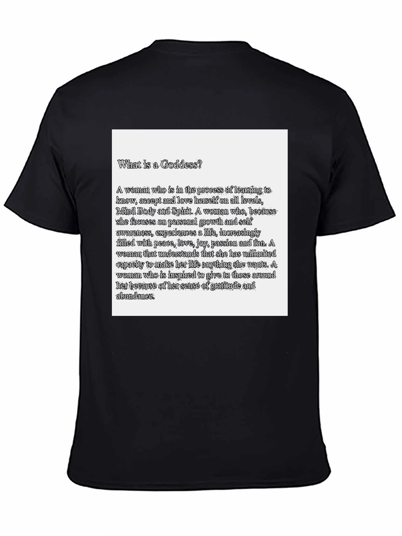 Goddess Definition Black T-Shirt