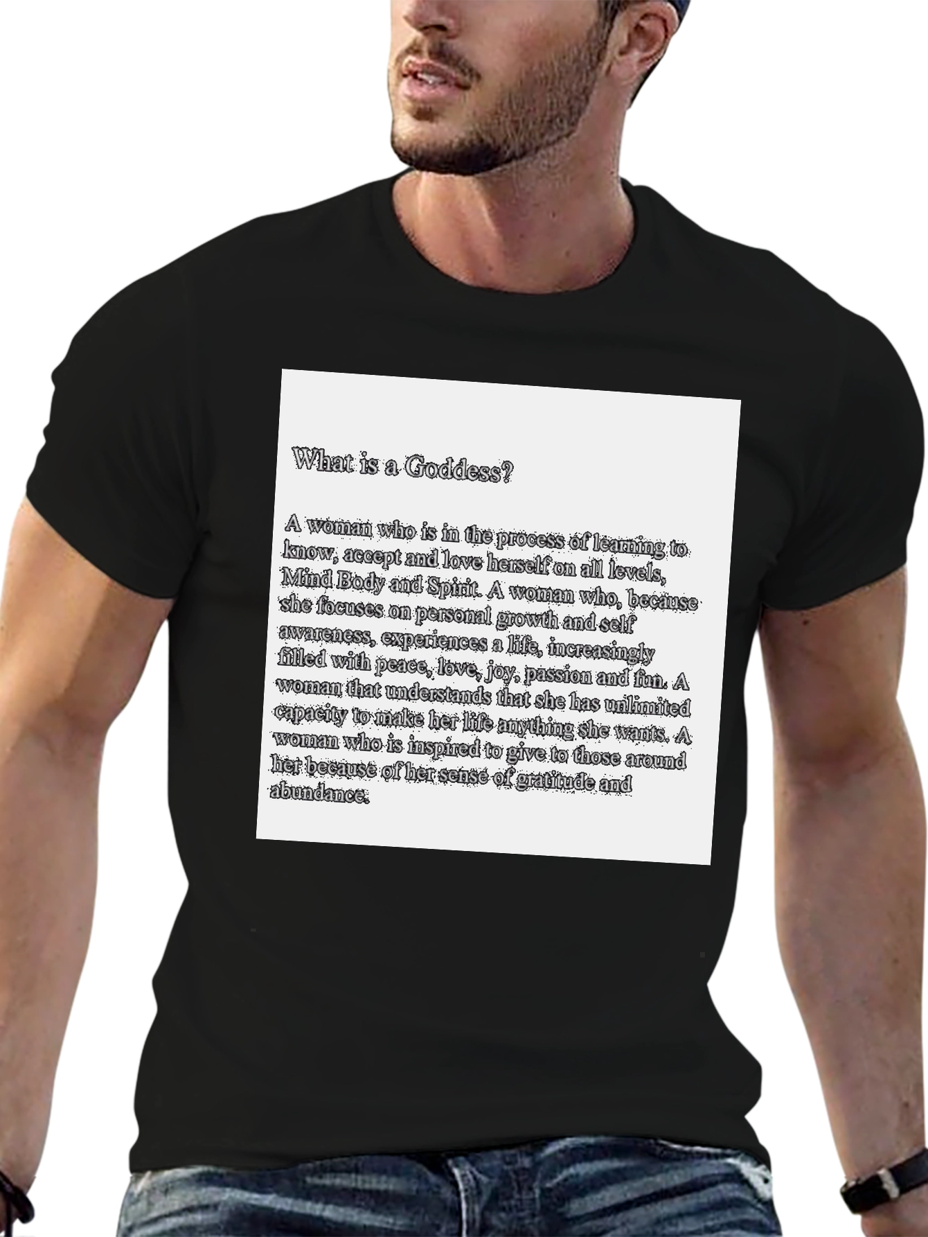 Goddess Definition Black T-Shirt