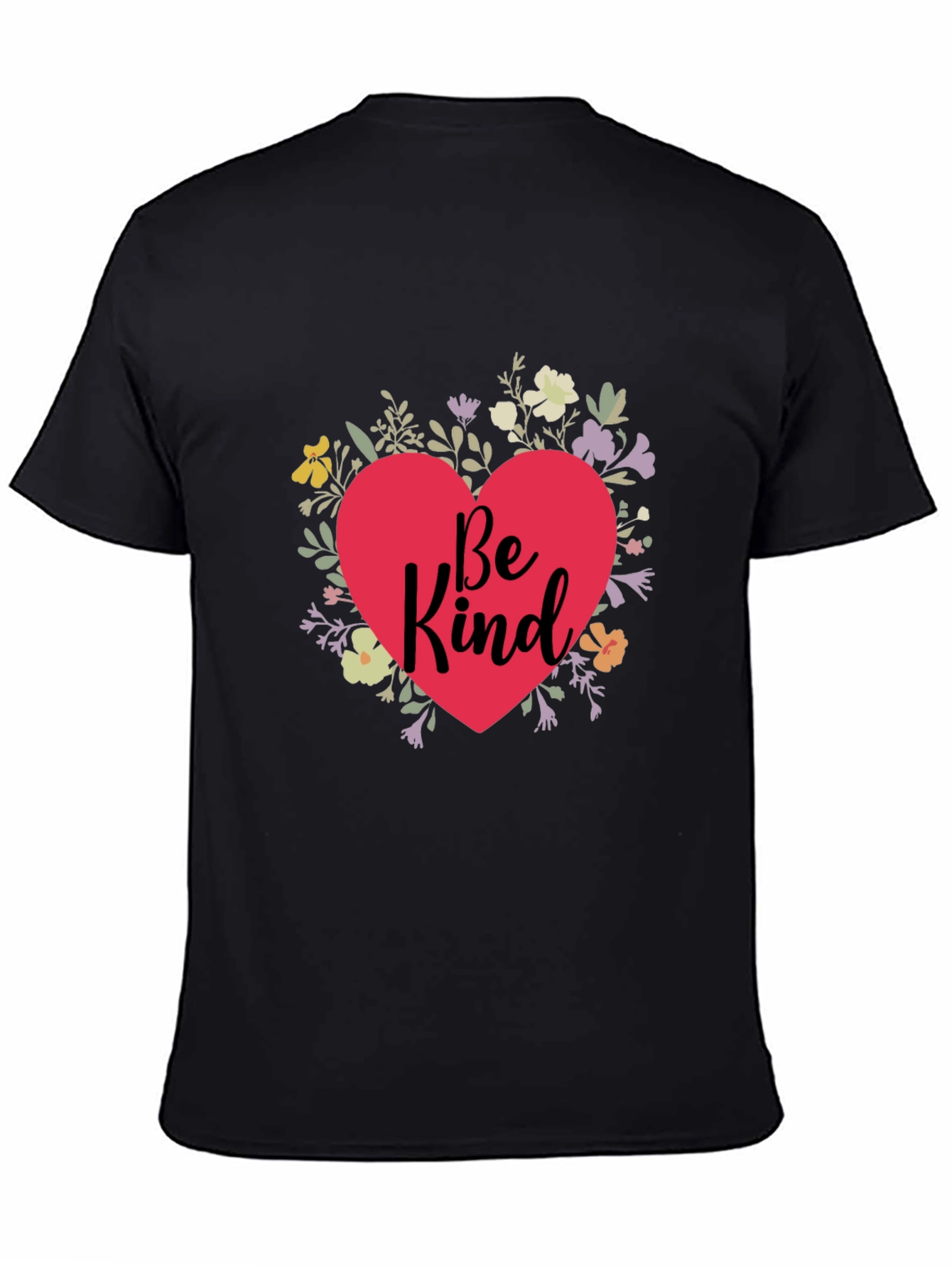 Be Kind Floral Heart Graphic T-Shirt