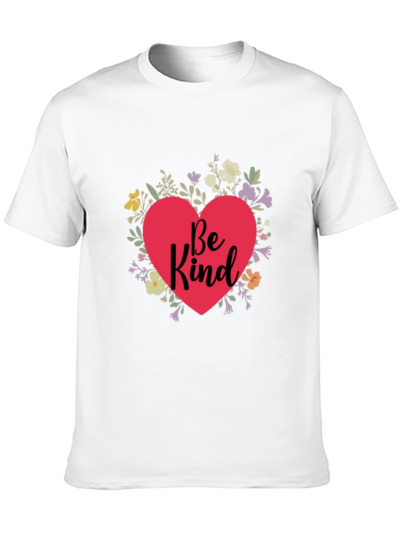 Be Kind Floral Heart Graphic T-Shirt