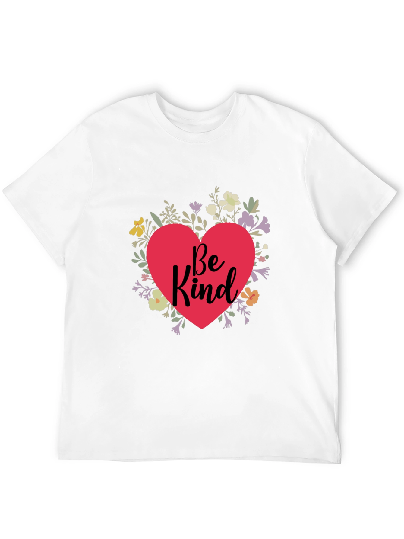 Be Kind Floral Heart Graphic T-Shirt