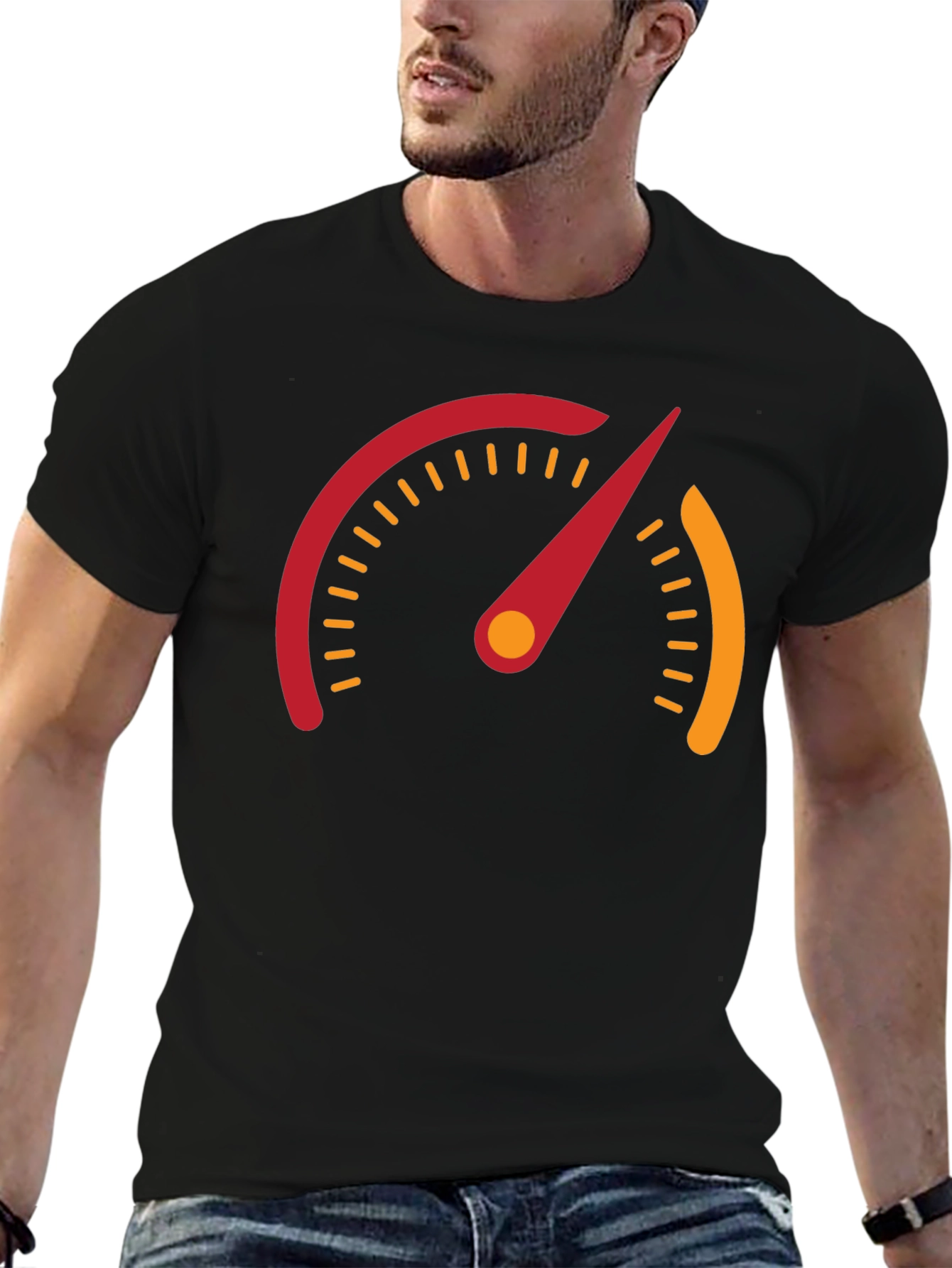 Speedometer Graphic Tee - Mens Black T-Shirt
