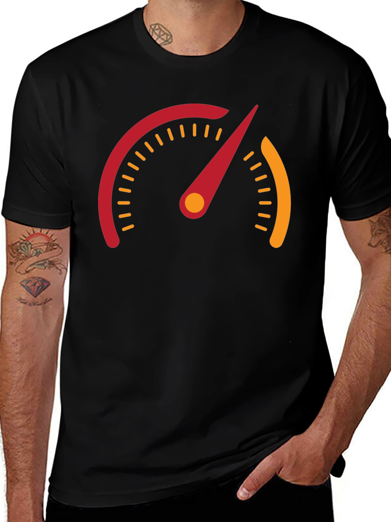 Speedometer Graphic Tee - Mens Black T-Shirt