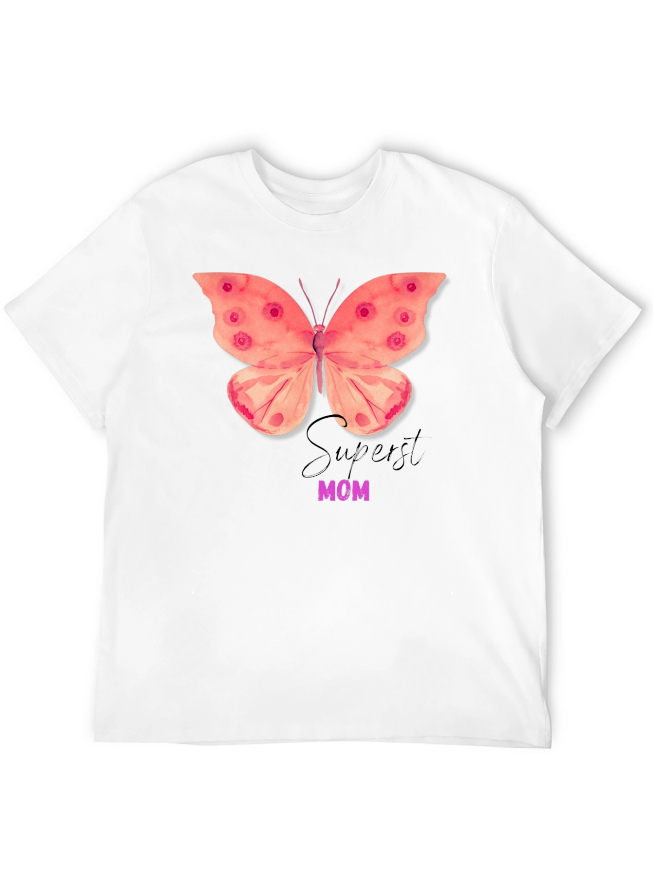 Superst Mom Butterfly Graphic T-Shirt