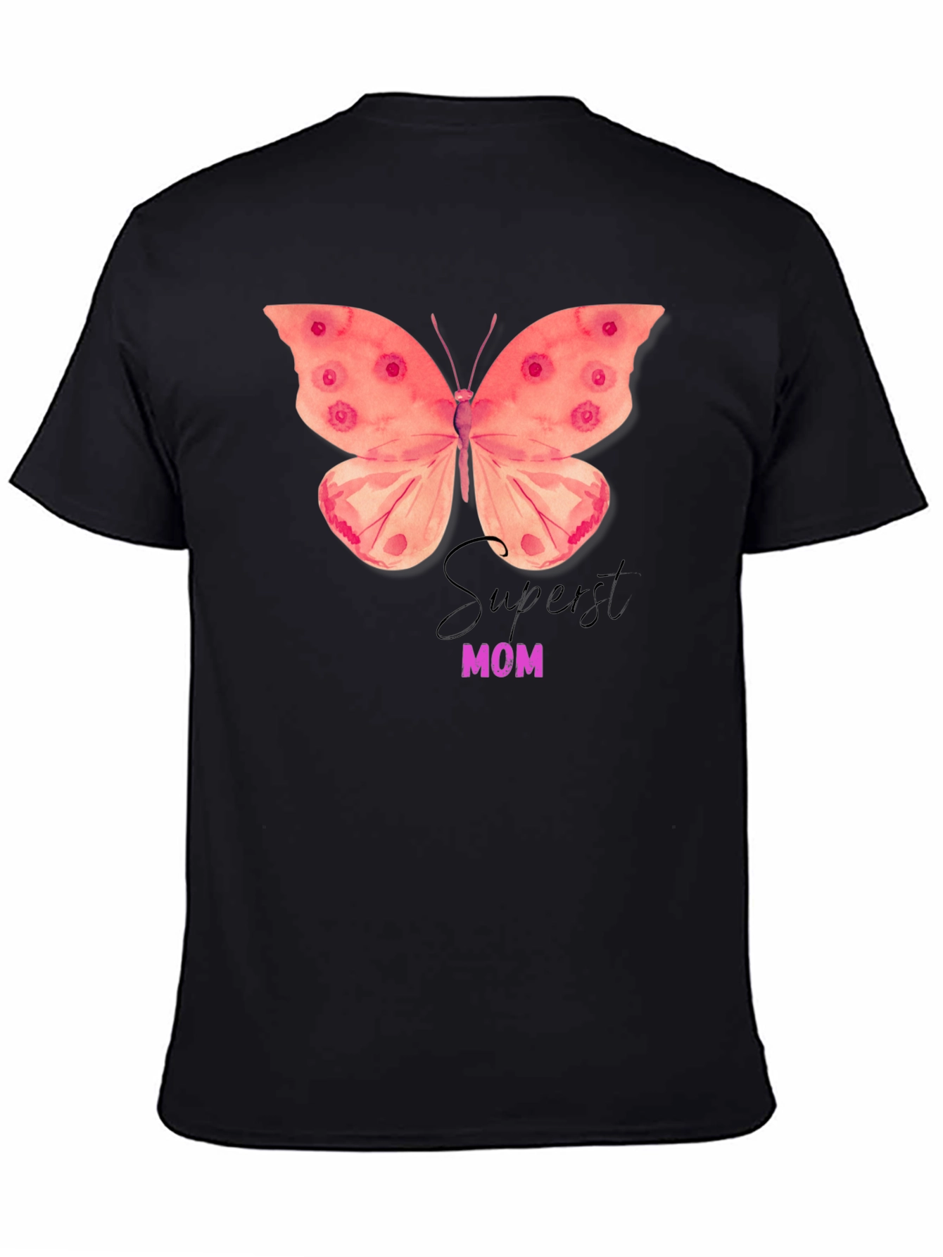 Superst Mom Butterfly Graphic T-Shirt