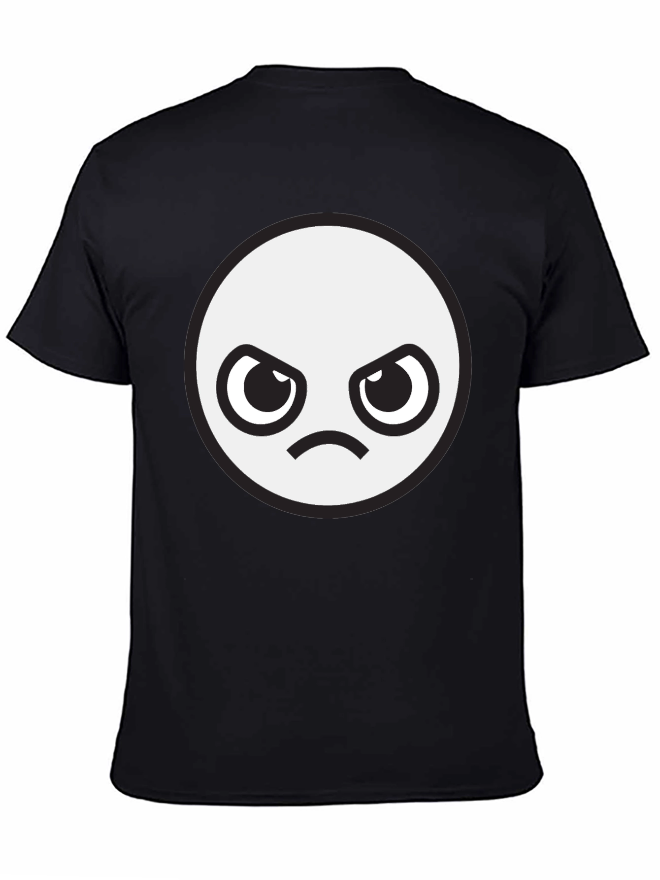 Angry Face Graphic Black T-Shirt