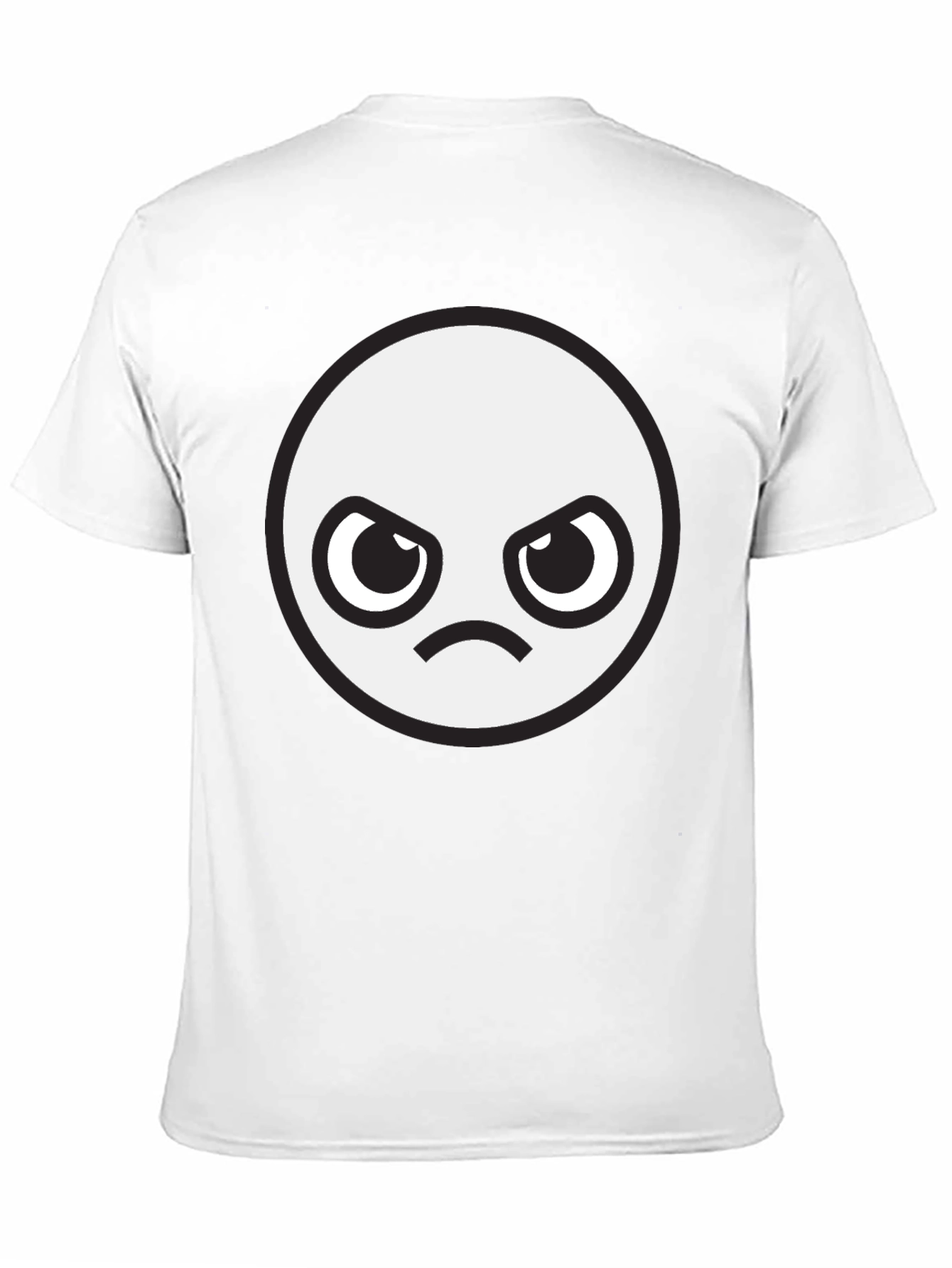 Angry Face Graphic Black T-Shirt