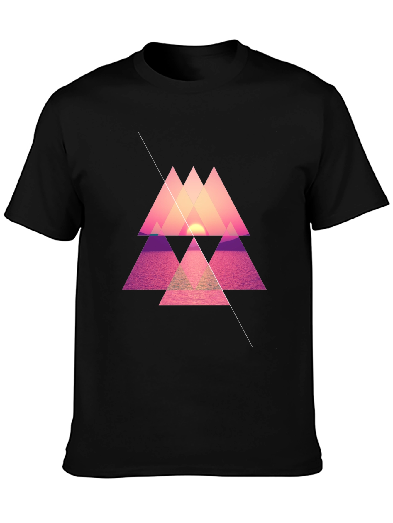 Geometric Sunset T-Shirt - Modern Design