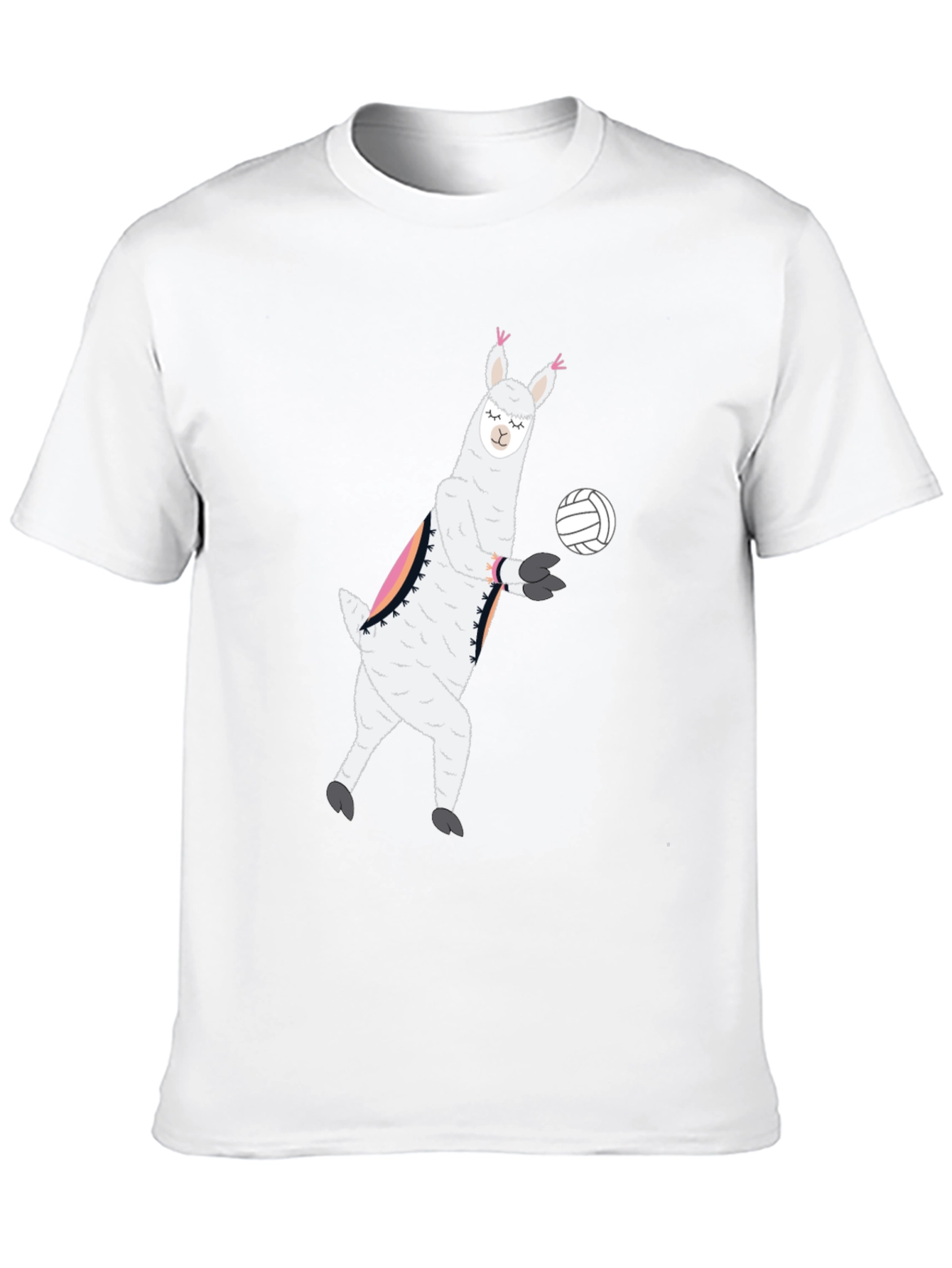 Llama Volleyball Black T-Shirt
