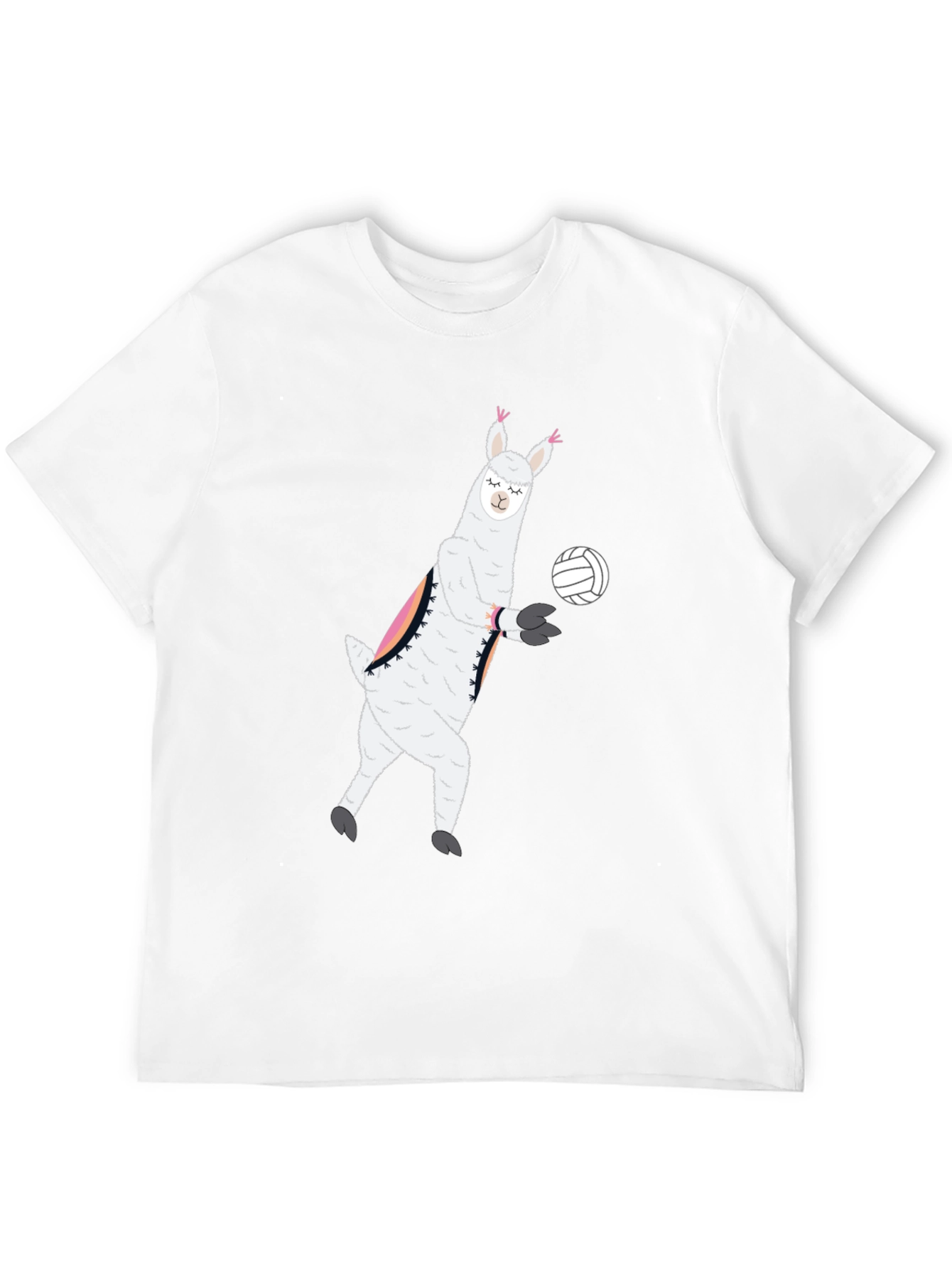 Llama Volleyball Black T-Shirt