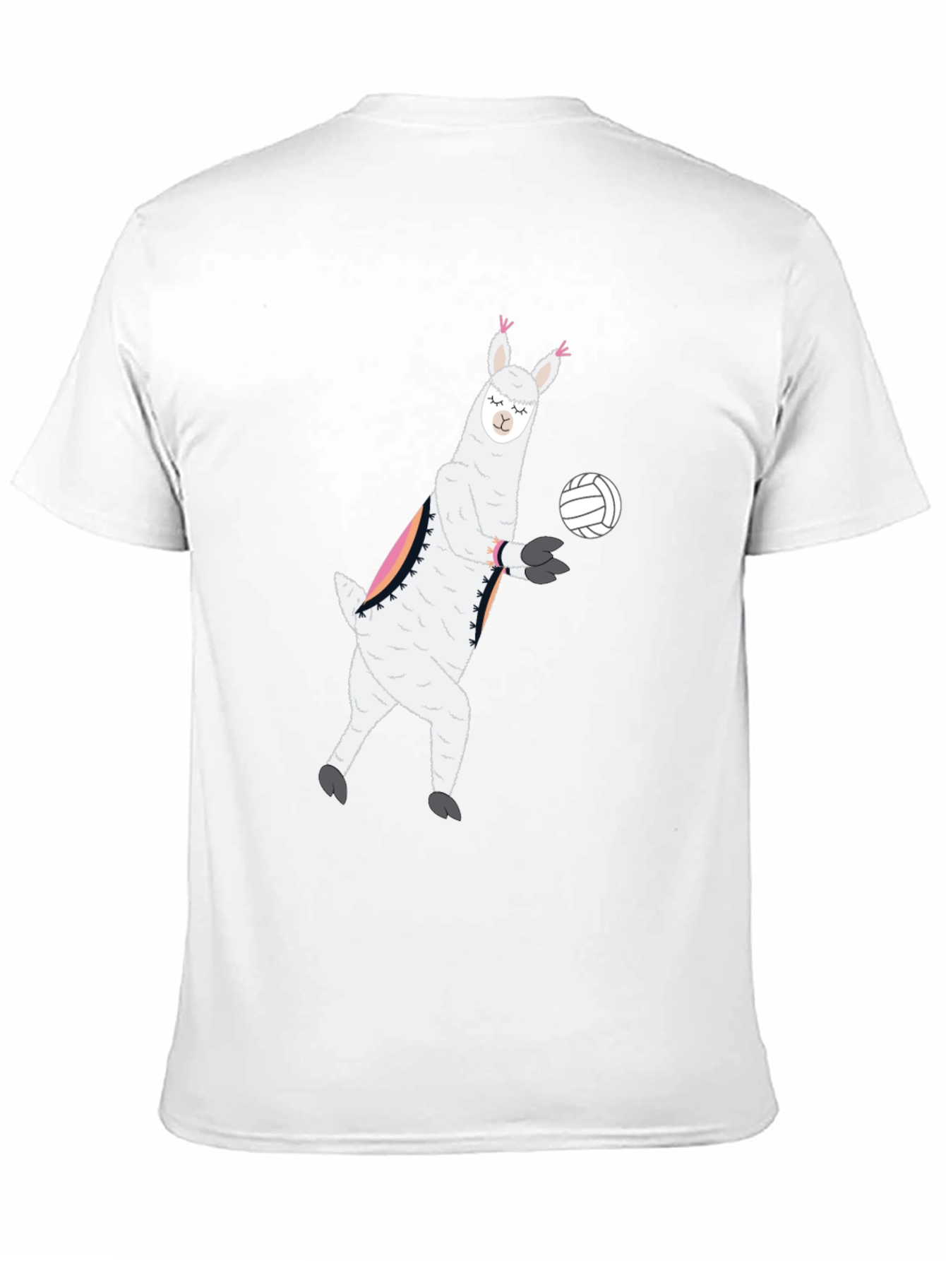 Llama Volleyball Black T-Shirt