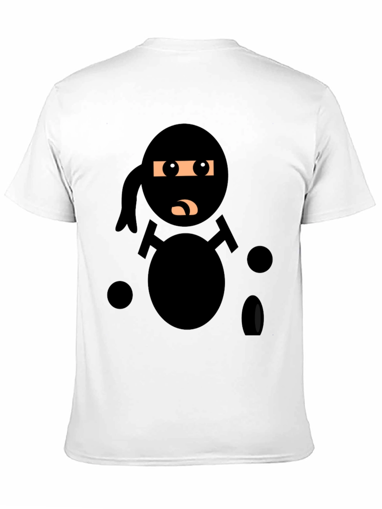Ninja Cartoon Black T-Shirt