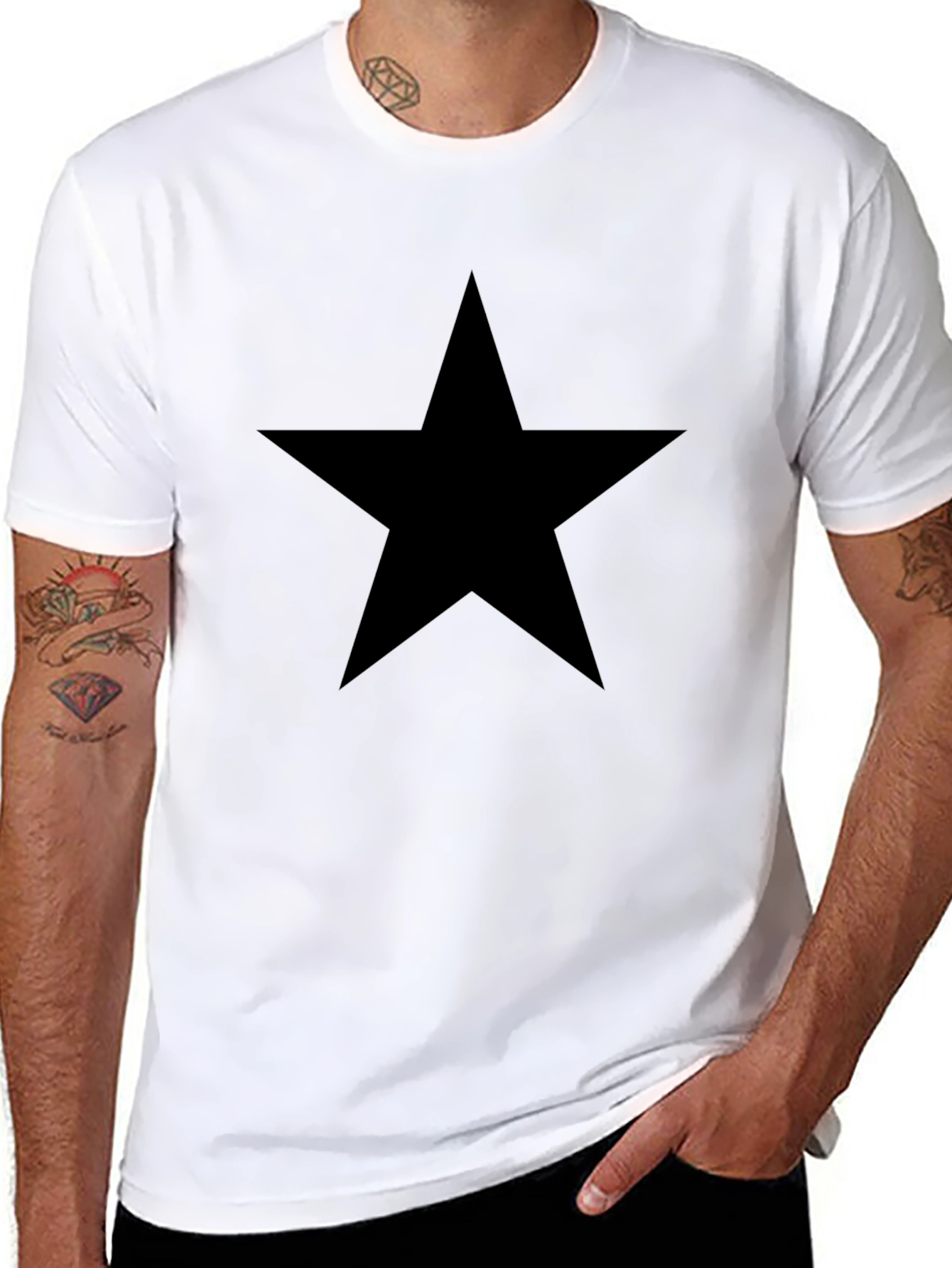 Black Star Graphic Tee - Casual Comfort