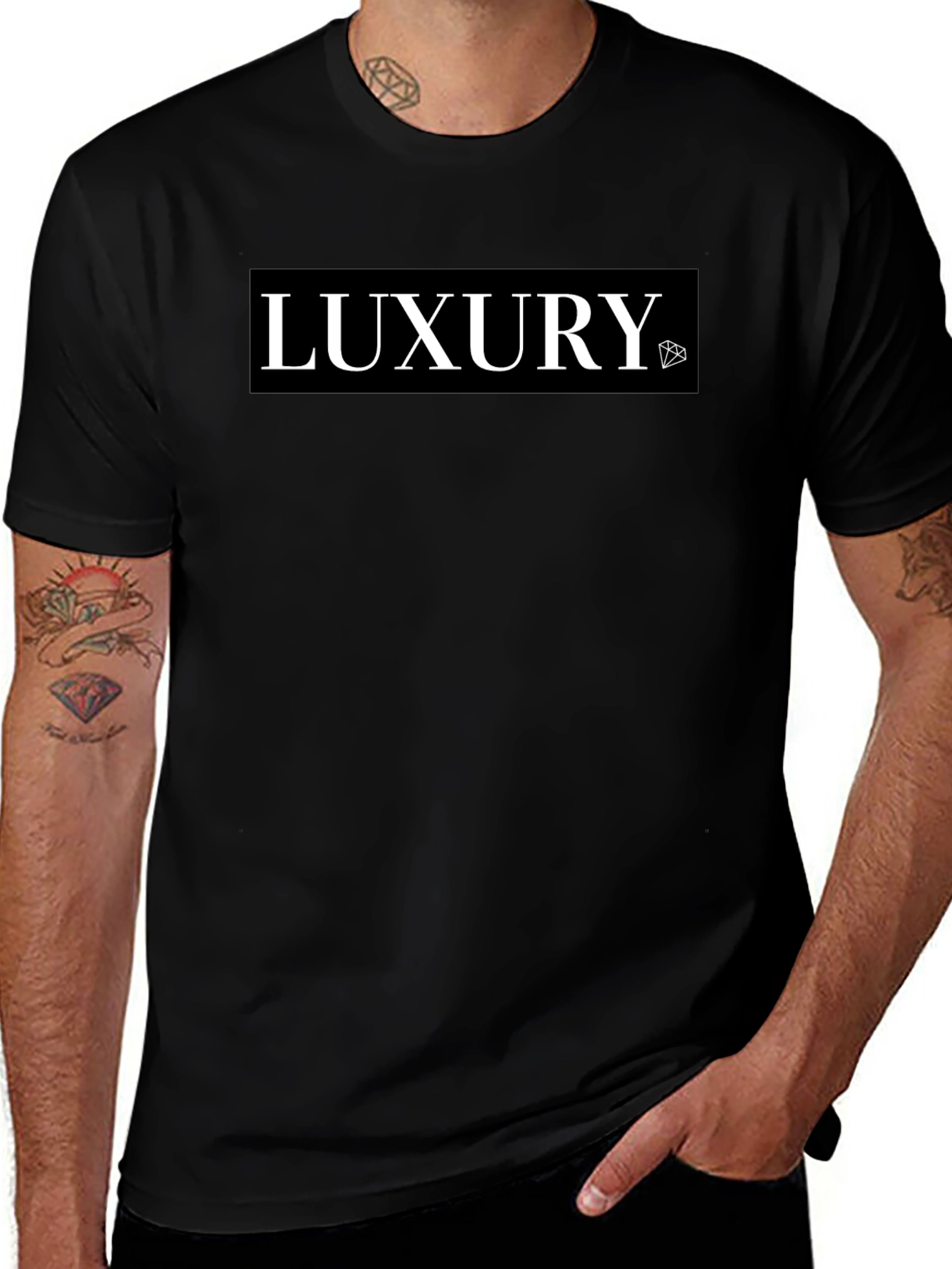Luxury Graphic Black T-Shirt