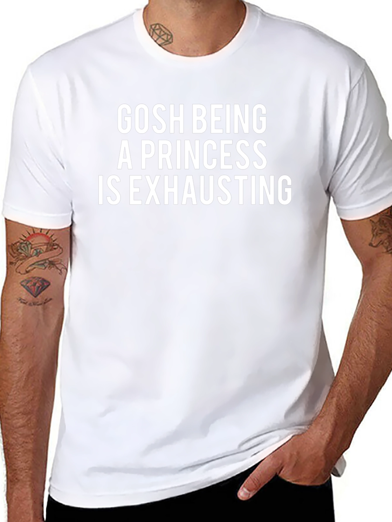 Gosh Being a Princess is Exhausting Black T-Shirt