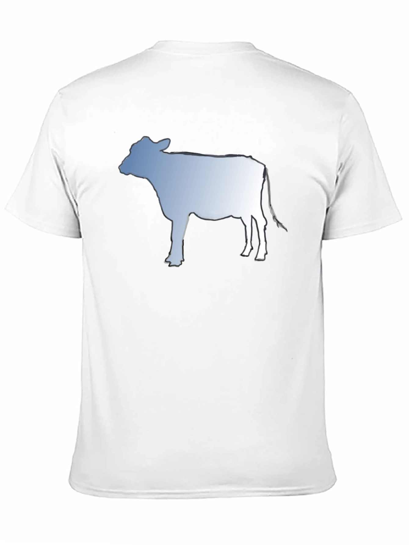 Cow Silhouette Graphic Tee - Black Cotton T-Shirt