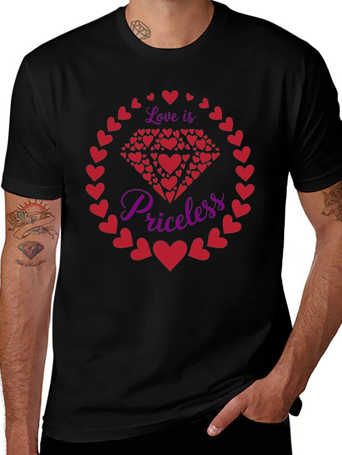 Love Is Priceless Heart Graphic Tee