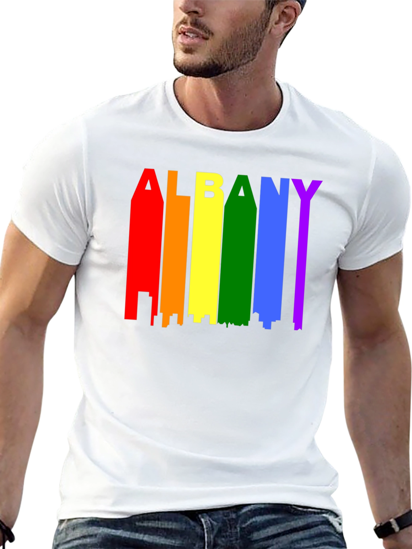 Albany Pride Rainbow Graphic Tee