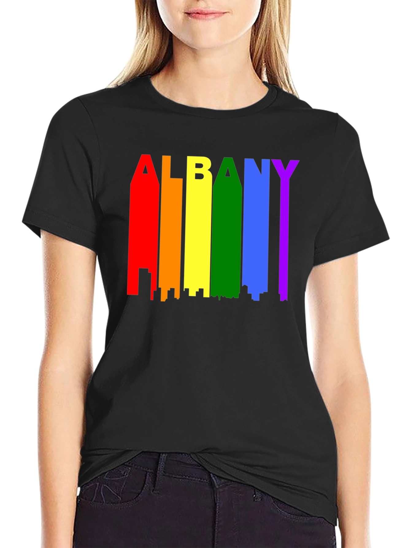 Albany Pride Rainbow Graphic Tee