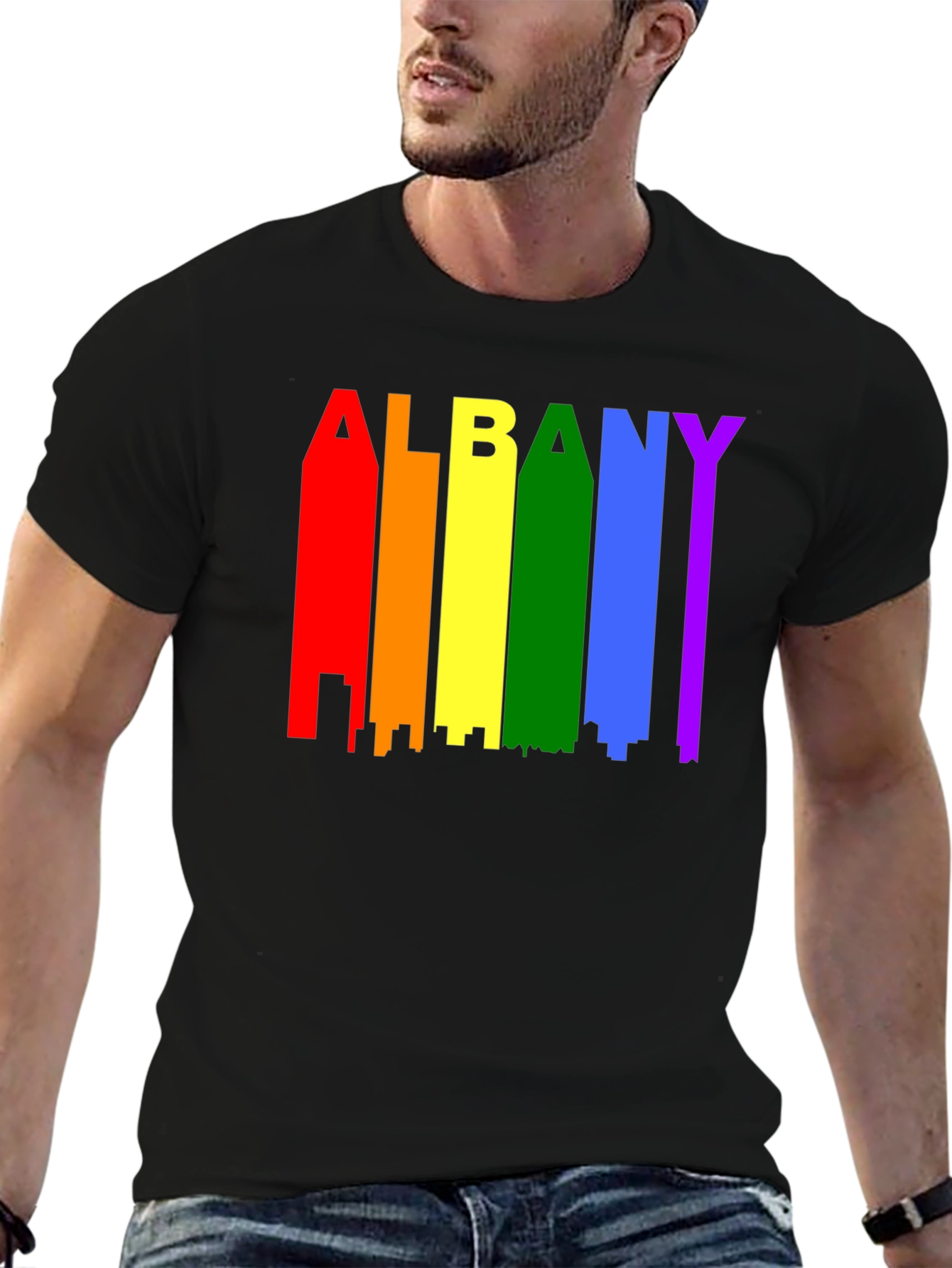 Albany Pride Rainbow Graphic Tee