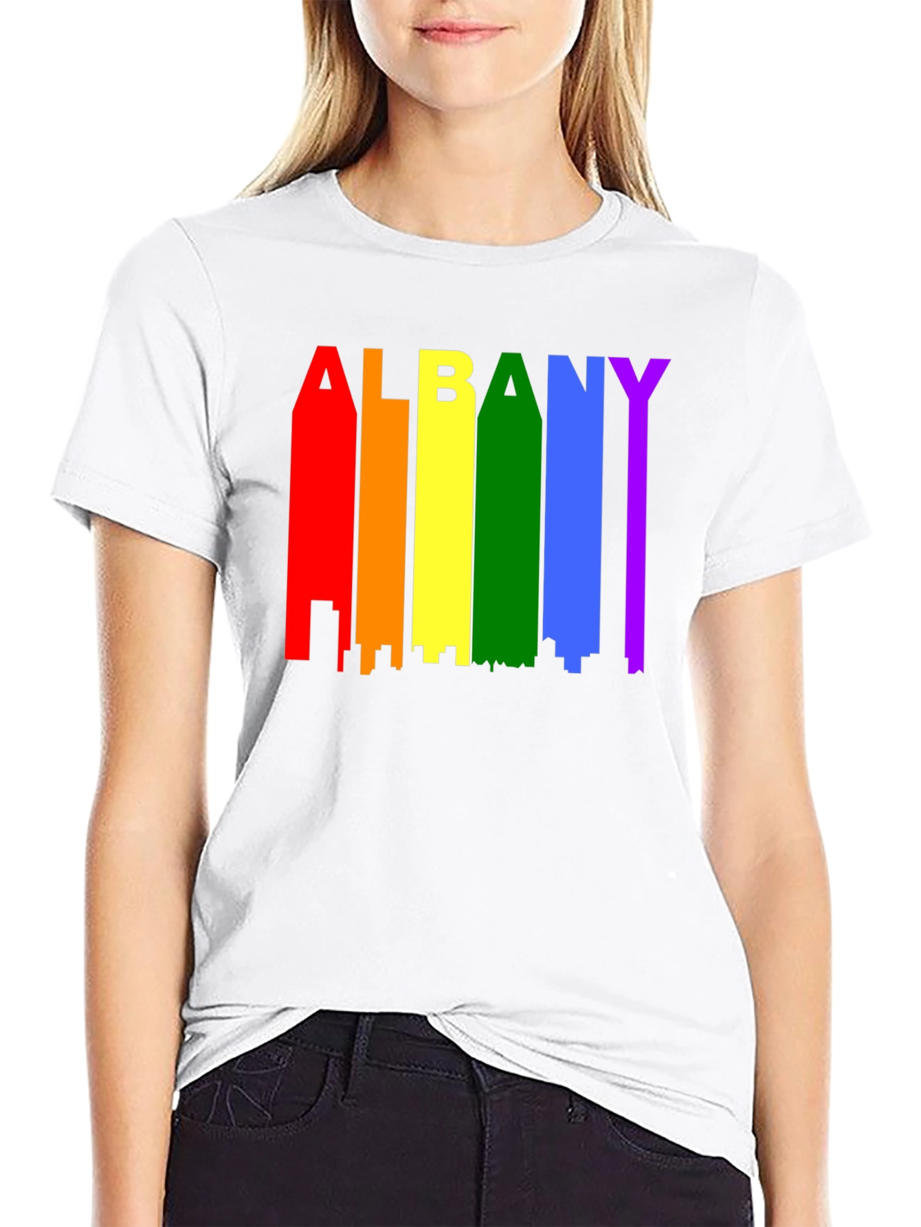 Albany Pride Rainbow Graphic Tee