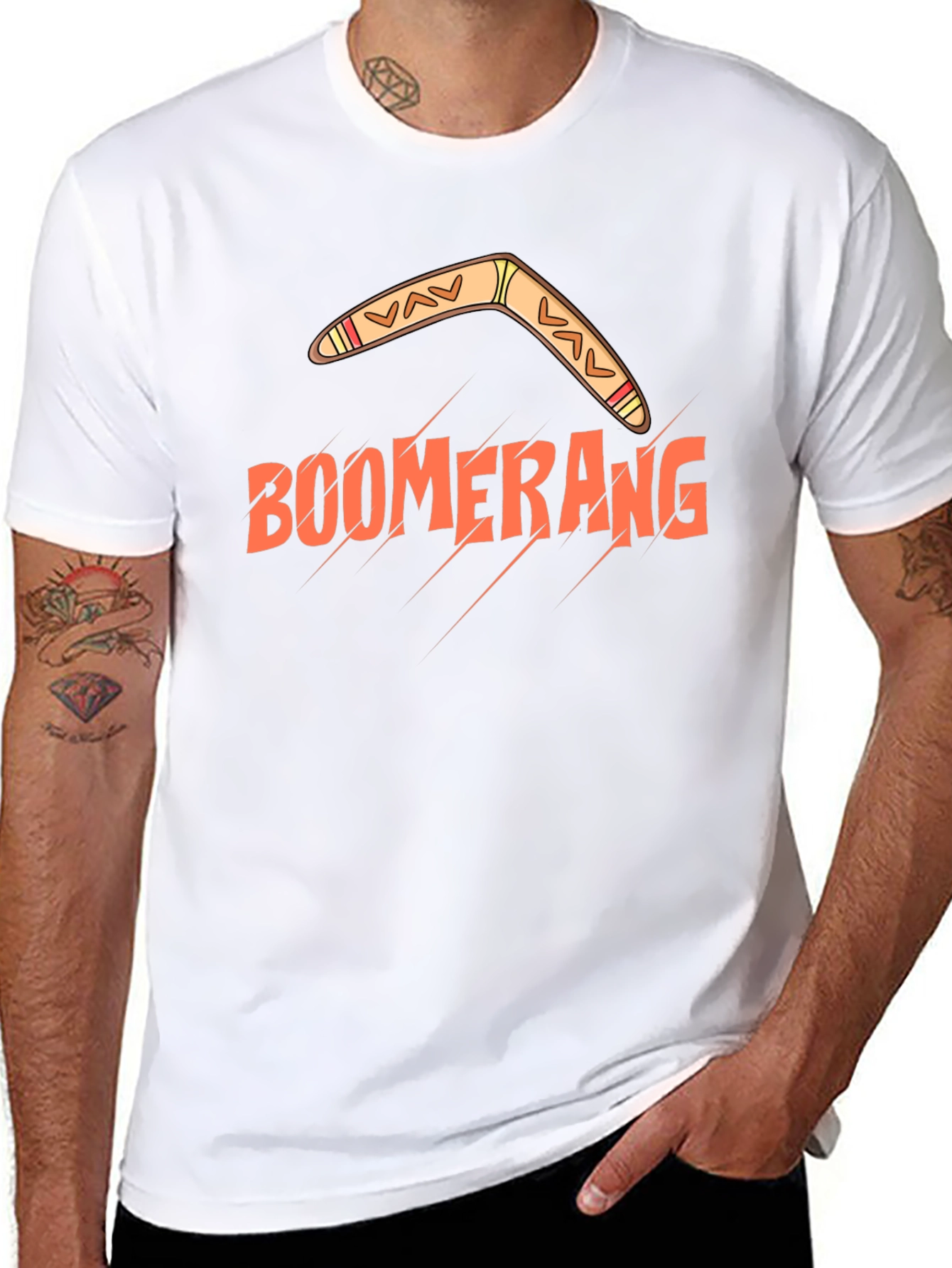 Boomerang Graphic T-Shirt - Black Cotton Tee