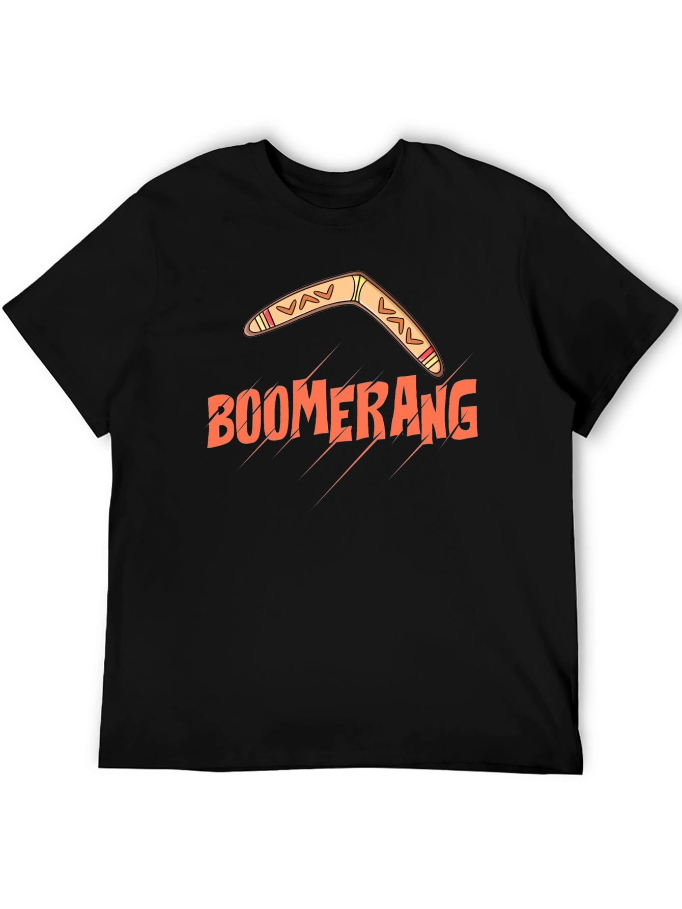 Boomerang Graphic T-Shirt - Black Cotton Tee