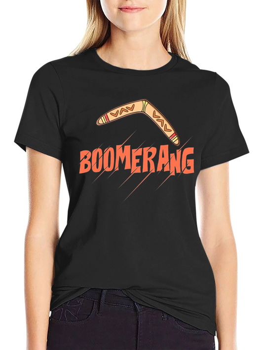 Boomerang Graphic T-Shirt - Black Cotton Tee