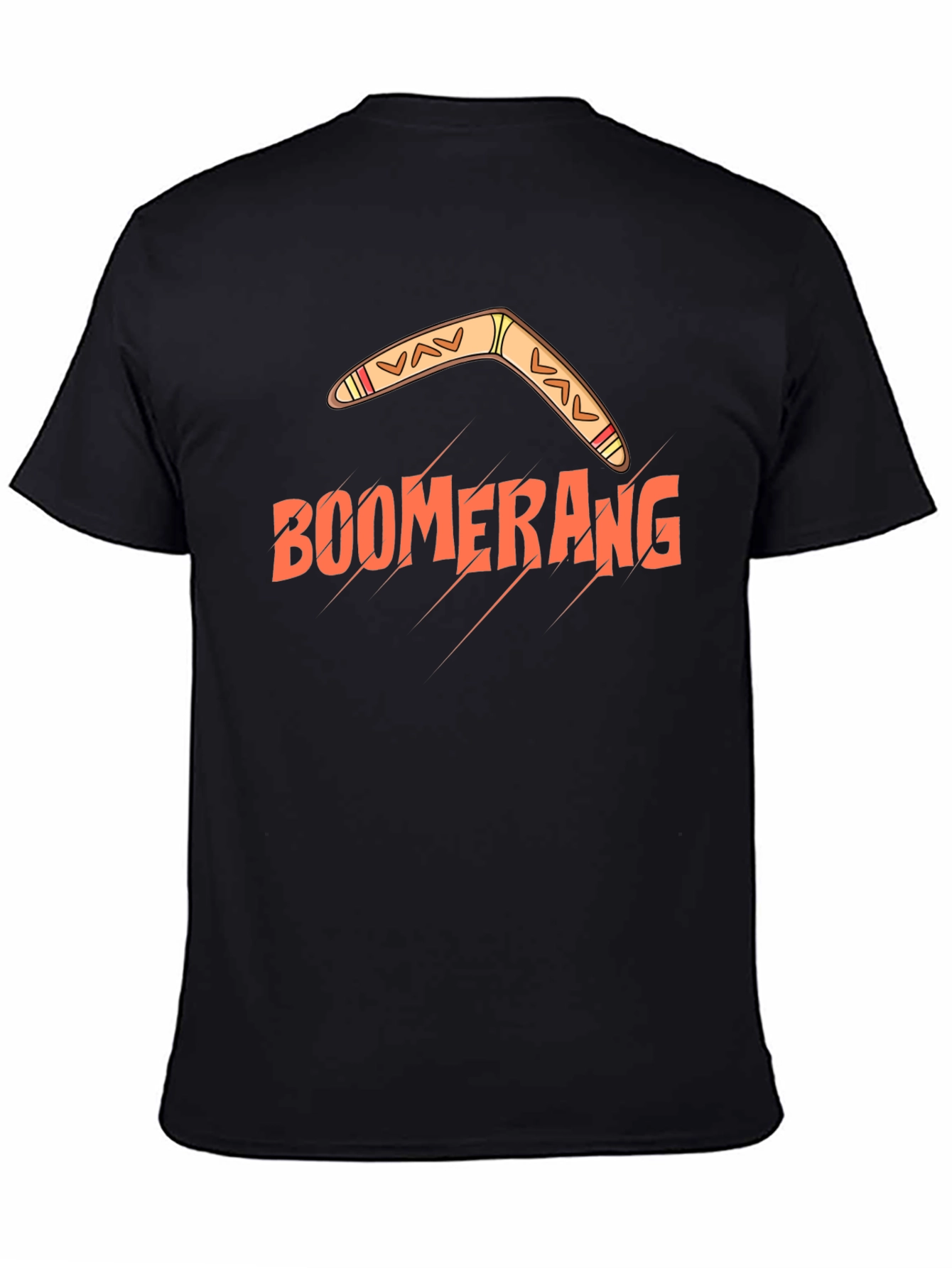 Boomerang Graphic T-Shirt - Black Cotton Tee