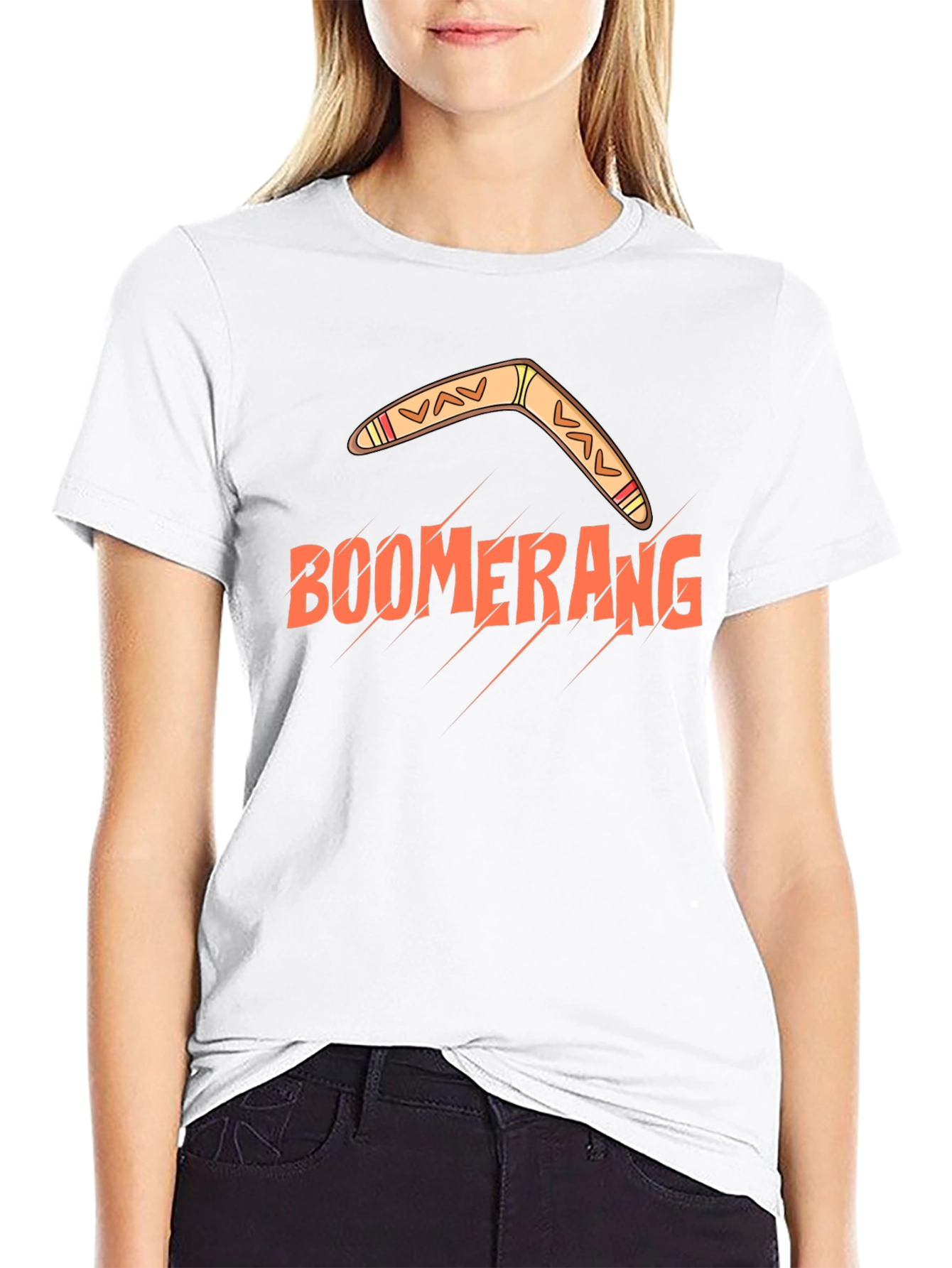 Boomerang Graphic T-Shirt - Black Cotton Tee