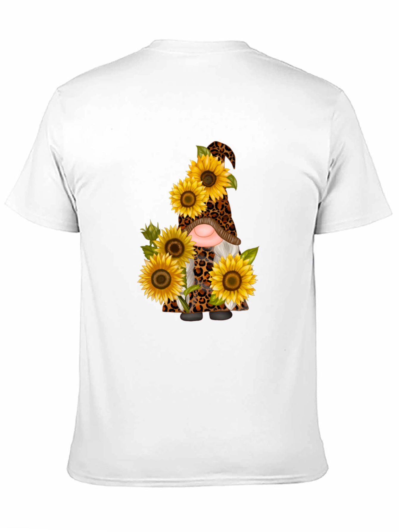 Sunflower Leopard Gnome Black Tee