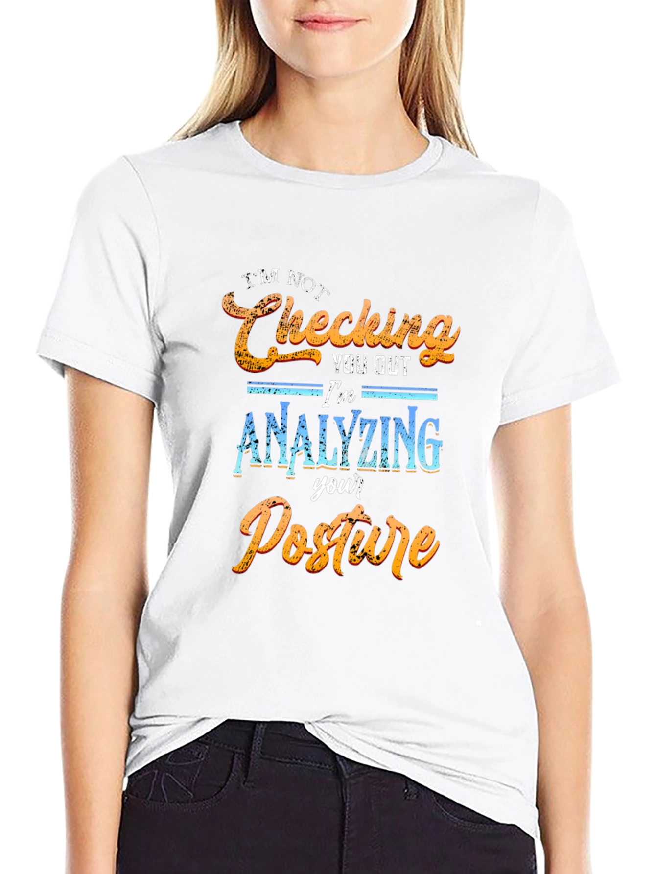Funny Analyzing Posture Graphic T-Shirt