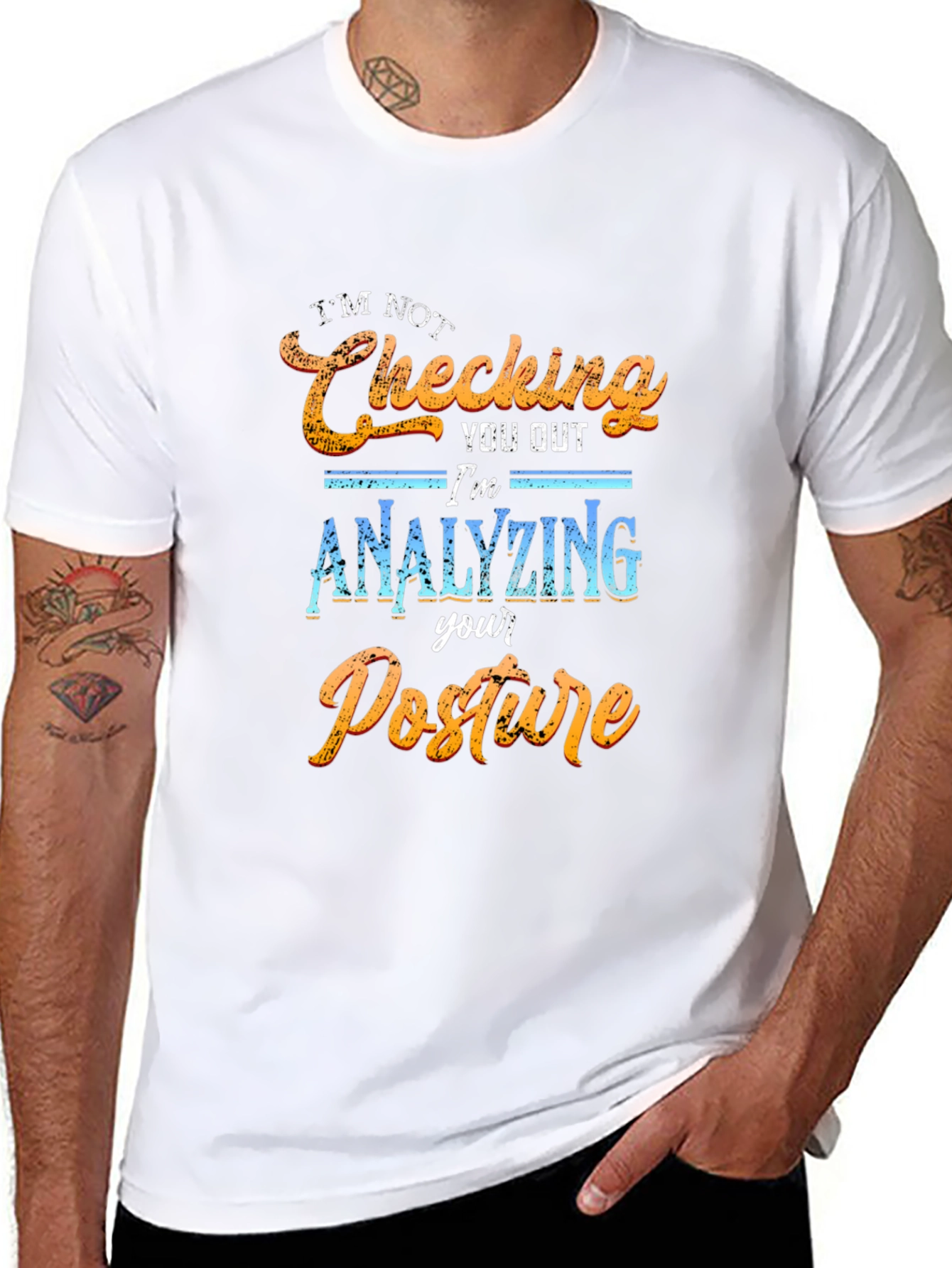 Funny Analyzing Posture Graphic T-Shirt