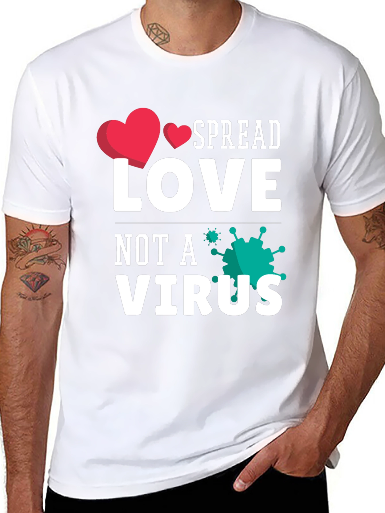 Spread Love Not A Virus Graphic Tee