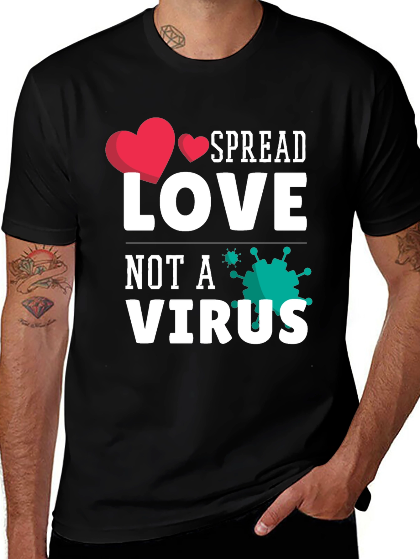 Spread Love Not A Virus Graphic Tee