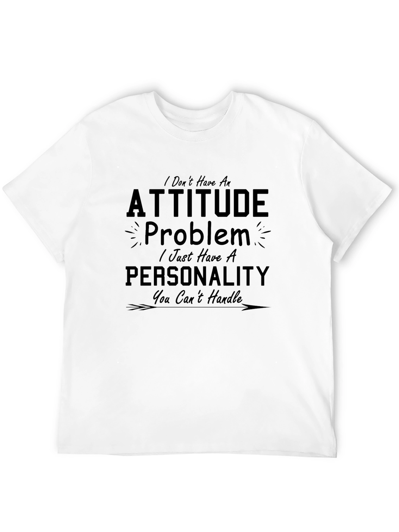 Attitude Problem Graphic Tee - Black Cotton Blend