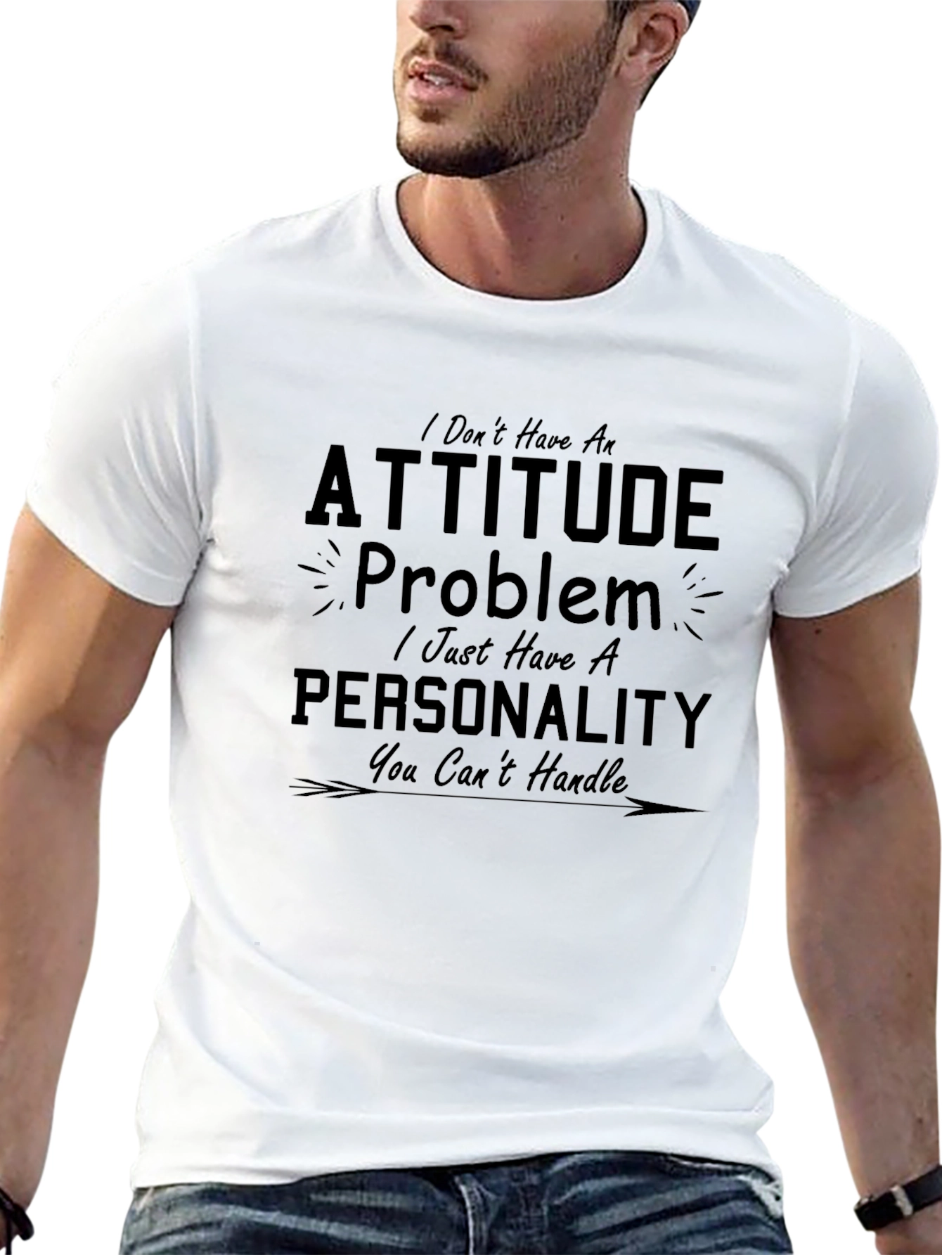 Attitude Problem Graphic Tee - Black Cotton Blend