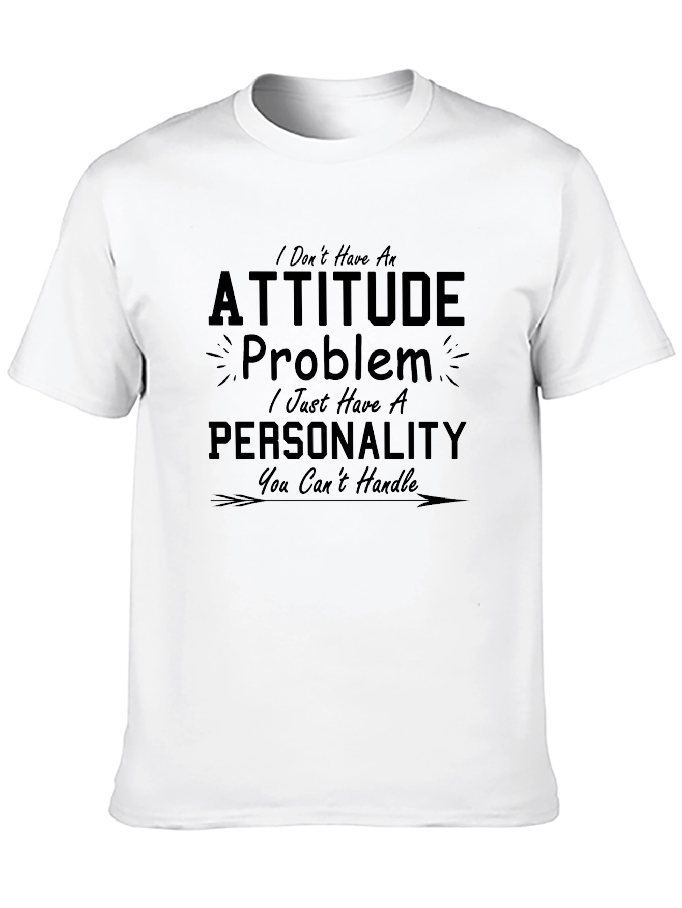 Attitude Problem Graphic Tee - Black Cotton Blend