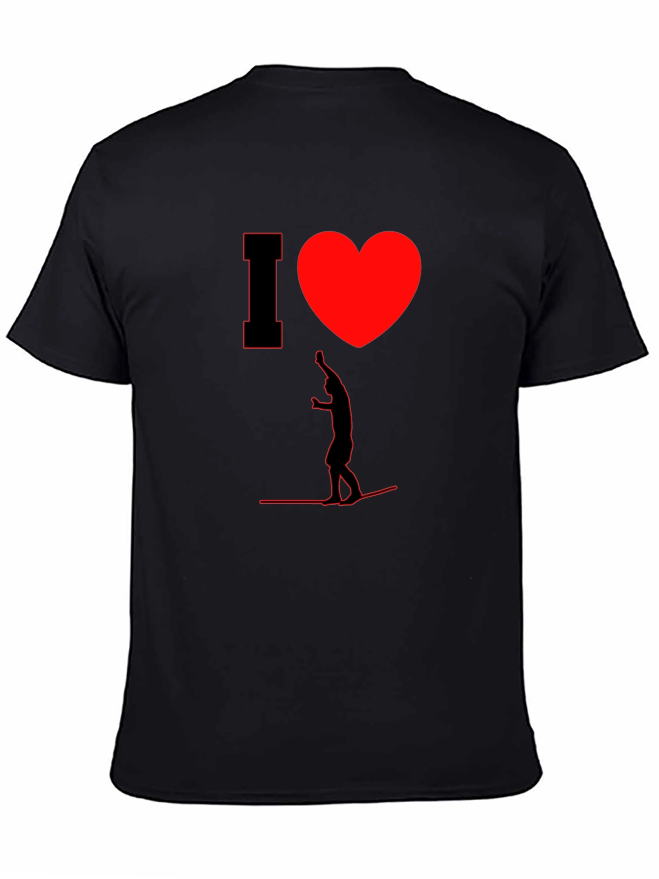 I Heart Wakeboarding T-Shirt - Cool Black Tee