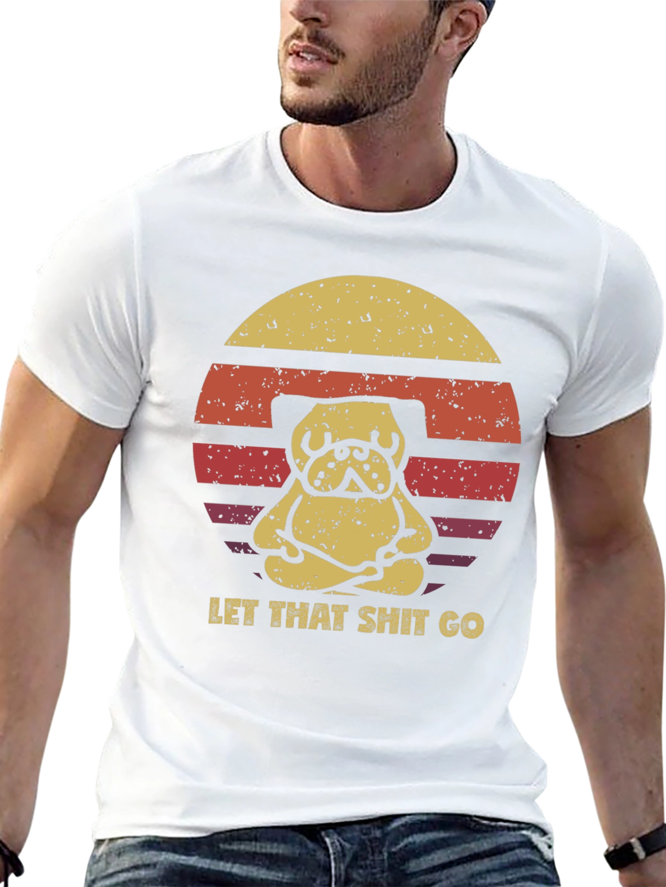Zen Pug T-Shirt - Let That Shit Go