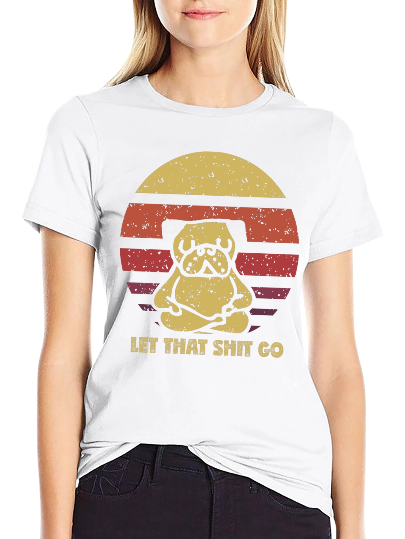 Zen Pug T-Shirt - Let That Shit Go