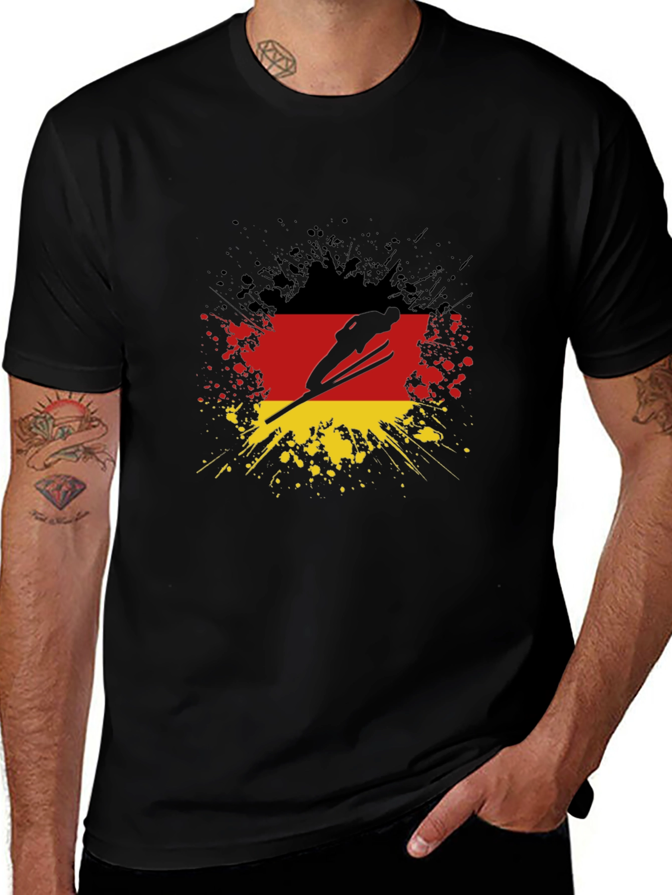 Germany Flag Ski Jumper T-Shirt