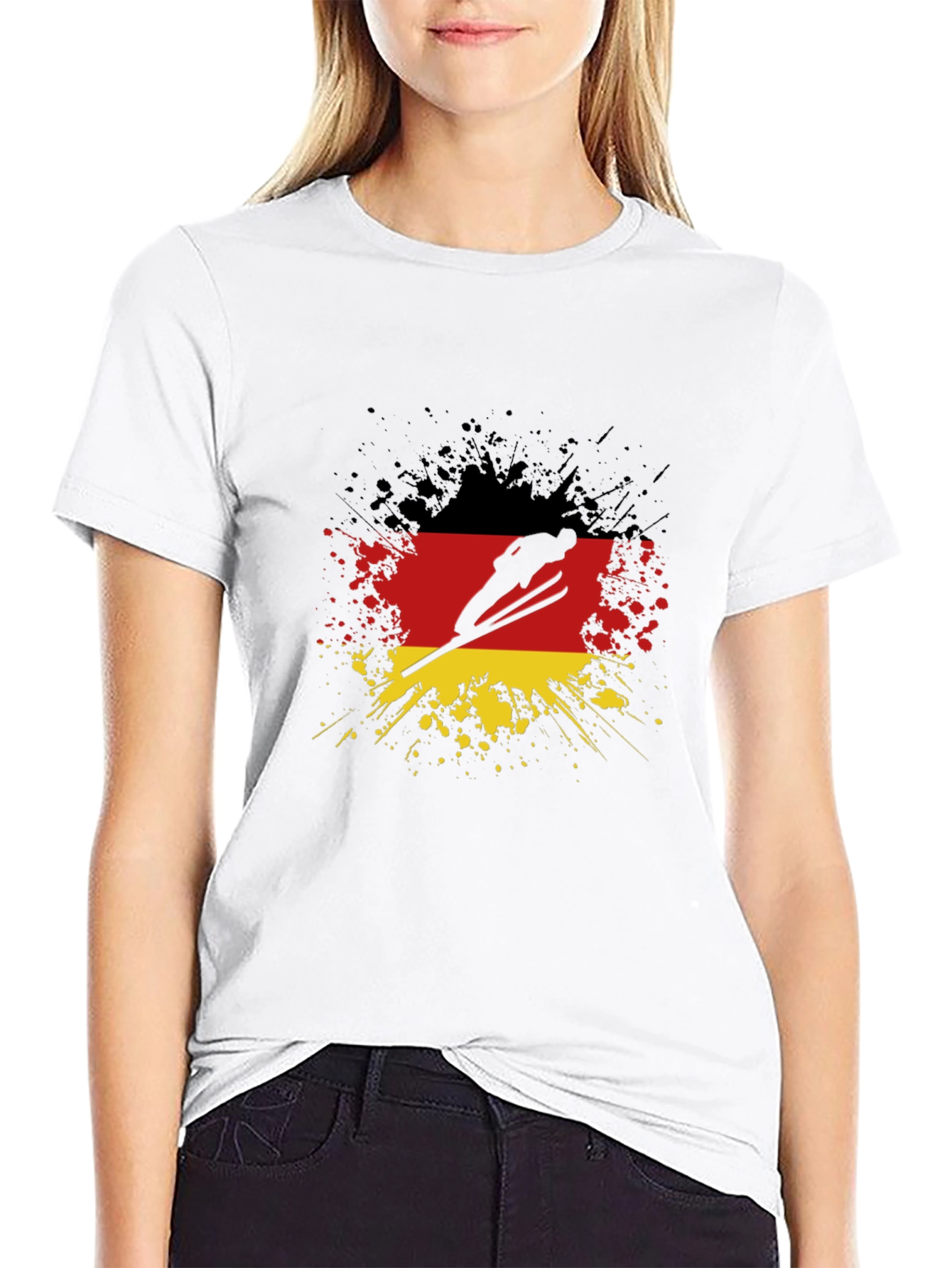 Germany Flag Ski Jumper T-Shirt