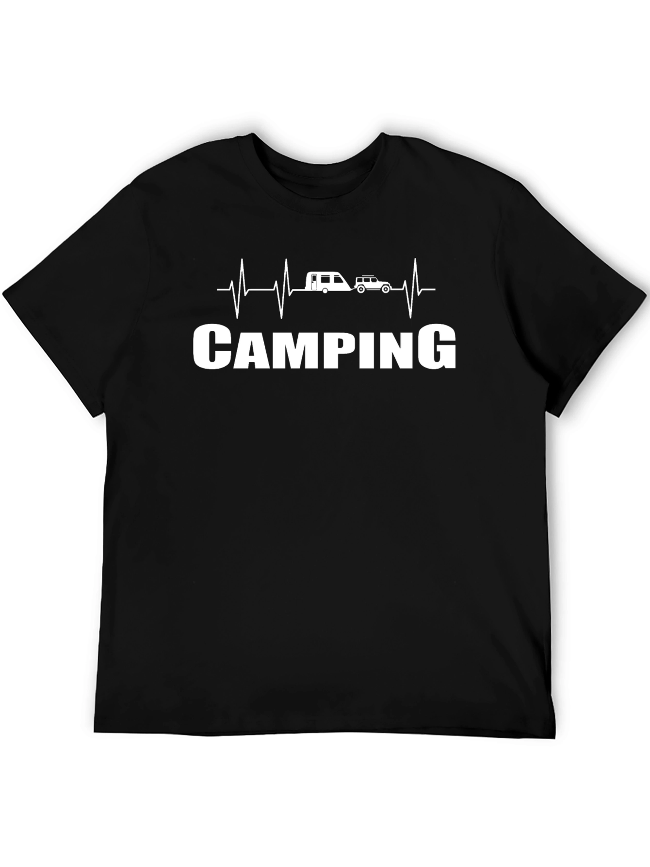 Camping Heartbeat Graphic T-Shirt