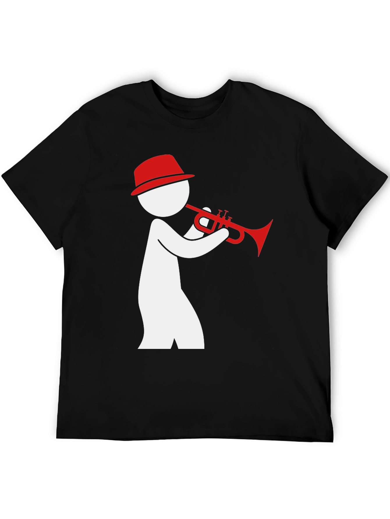 Jazz Trumpet Player Graphic Tee - Black